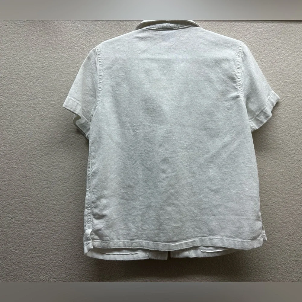 Old Navy Button Down White T-Shirt - Picture 2 of 2